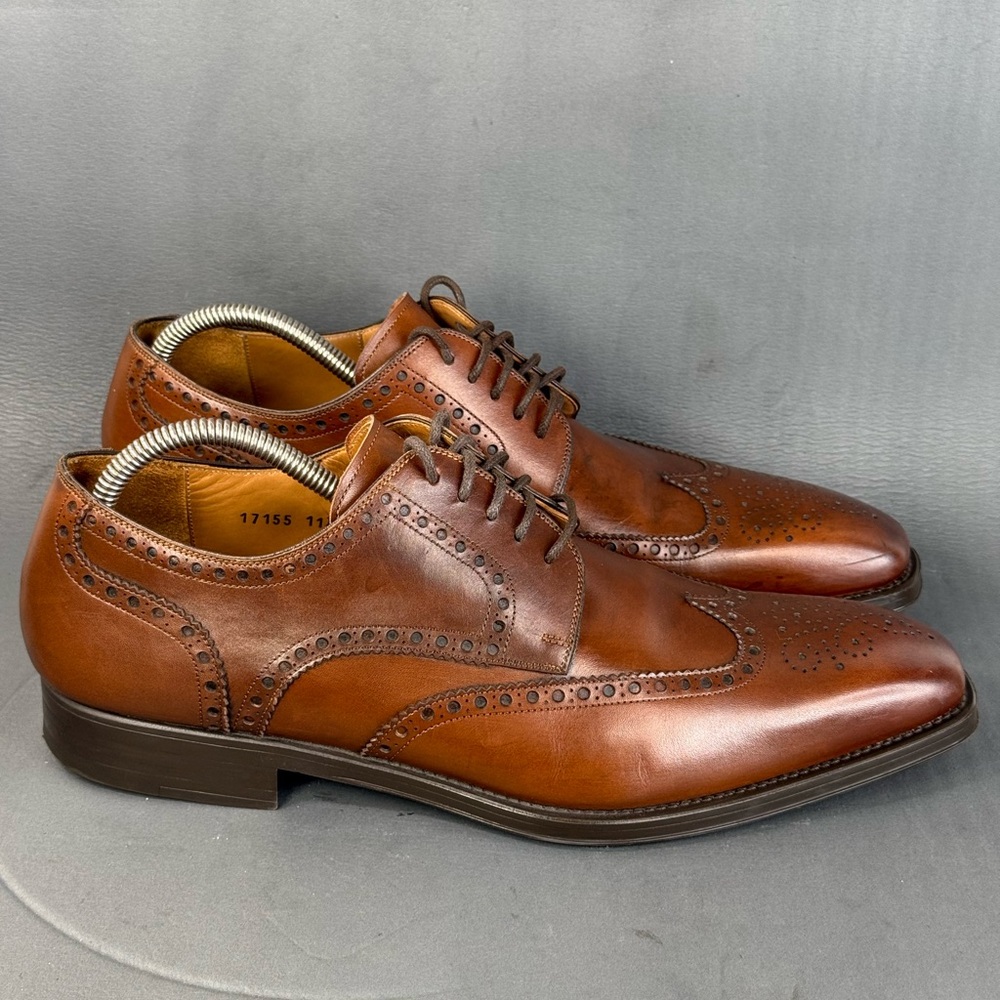 Magnanni Brown Leather Oxfords
